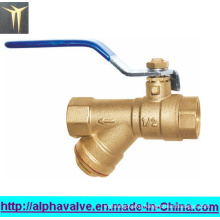 Lever Handle Brass Y Strainer with Ball Valve (a. 0133)